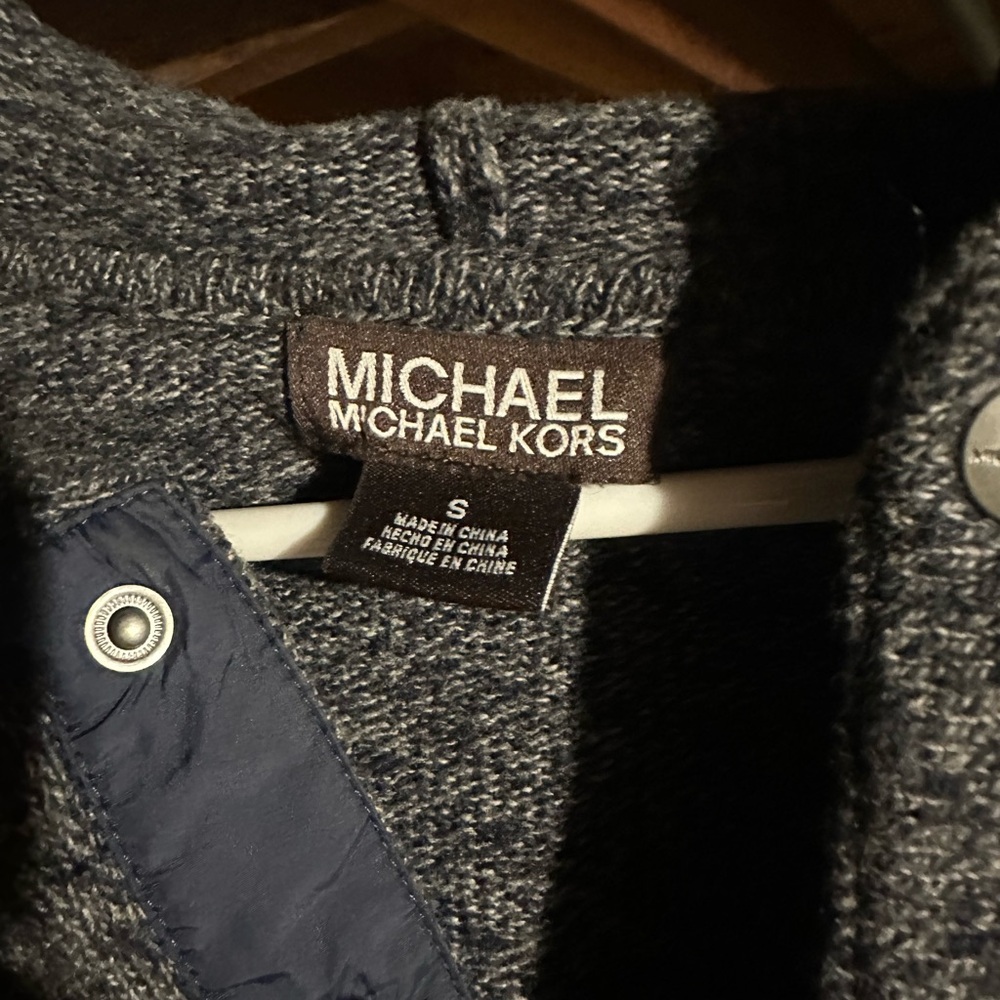Michael Kors Charcoal Knit Cardigan